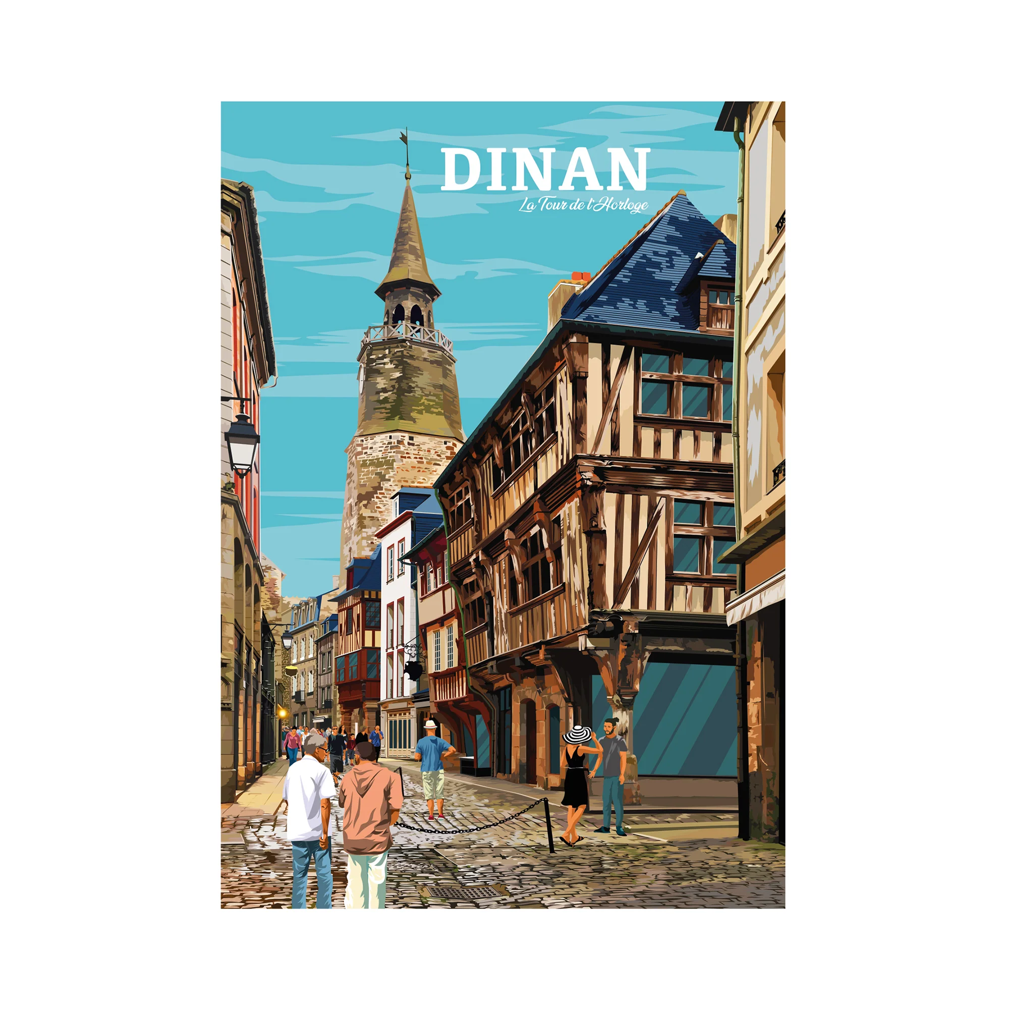 PRINTYMANIA Affiche DINAN 30 x 40 cm