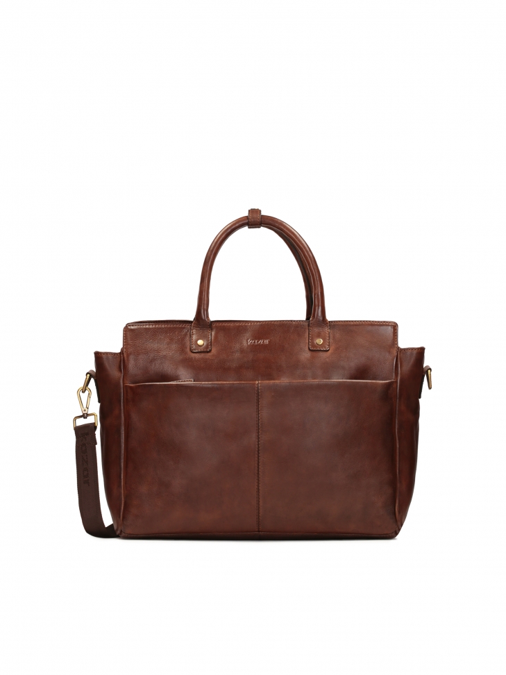 Elegant business style men's leather bag