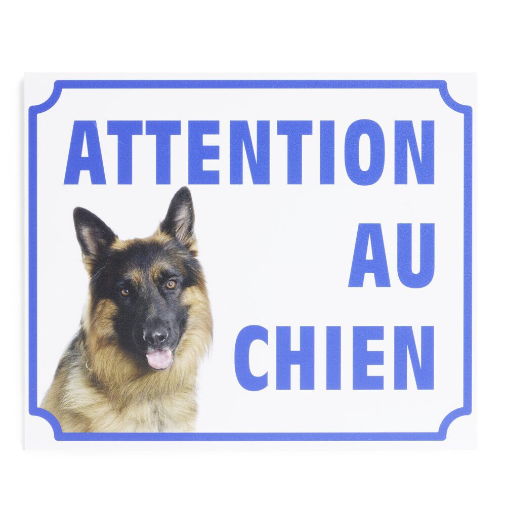 Plaque signalétique "Attention au chien" - 24x20 cm