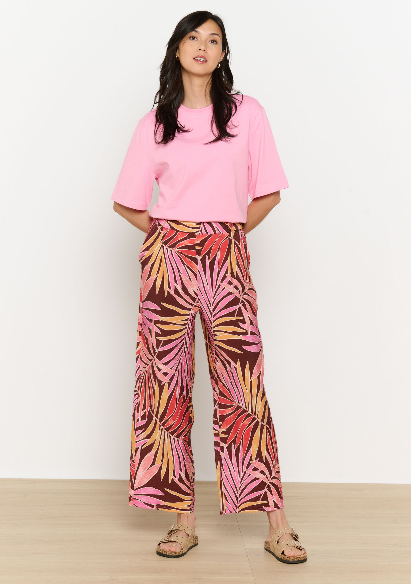 wijde broek met print