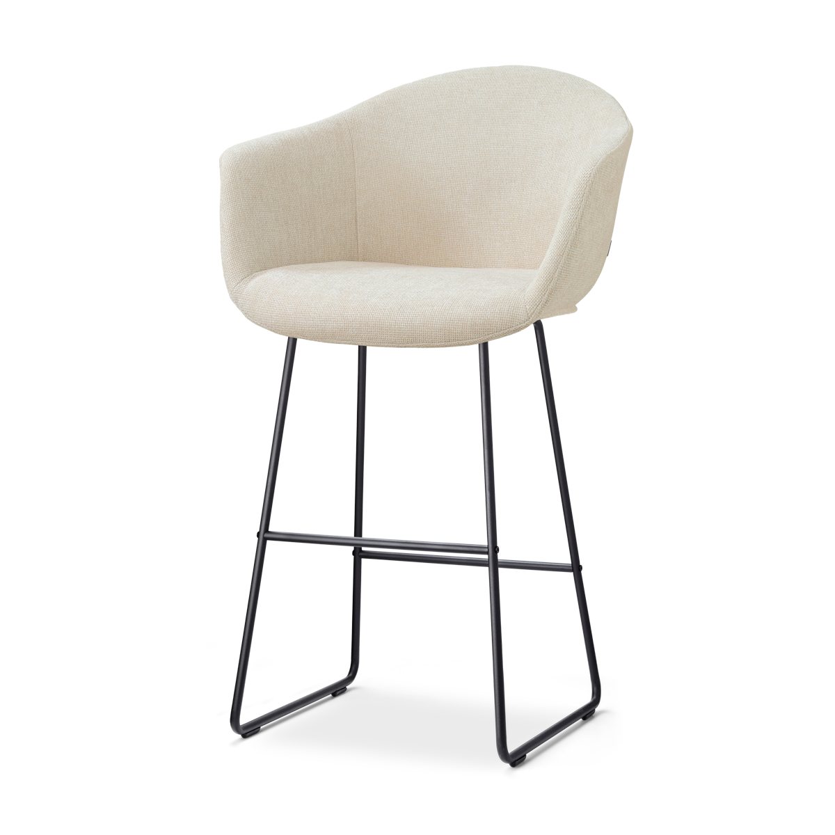 Nolon Nino-Otis Barkruk Cottonbeige - Zwart Onderstel - 75 Cm