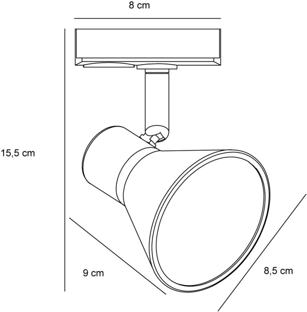 SPOTLIGHT NORDLUX OAK LINK GU10 SORT Ø8,5 CM