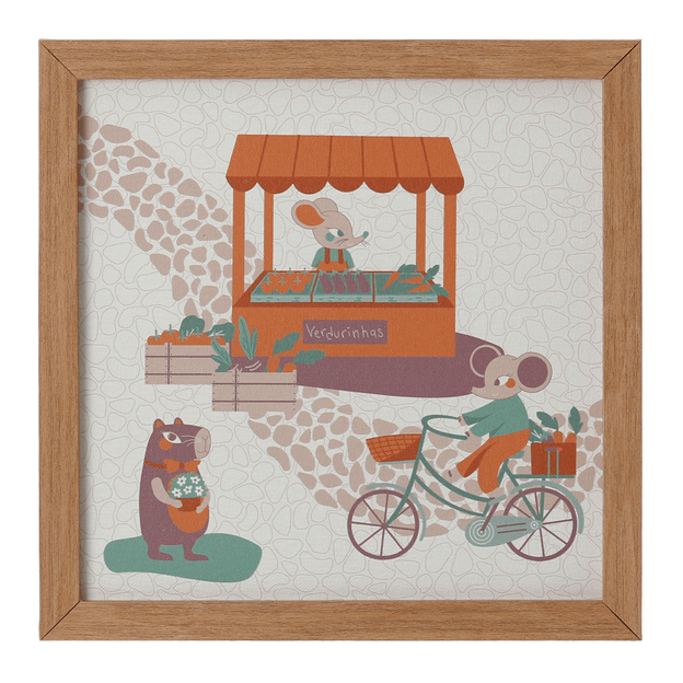 QUADRO I 30 CM X 30 CM FEIRA DOS BICHOS