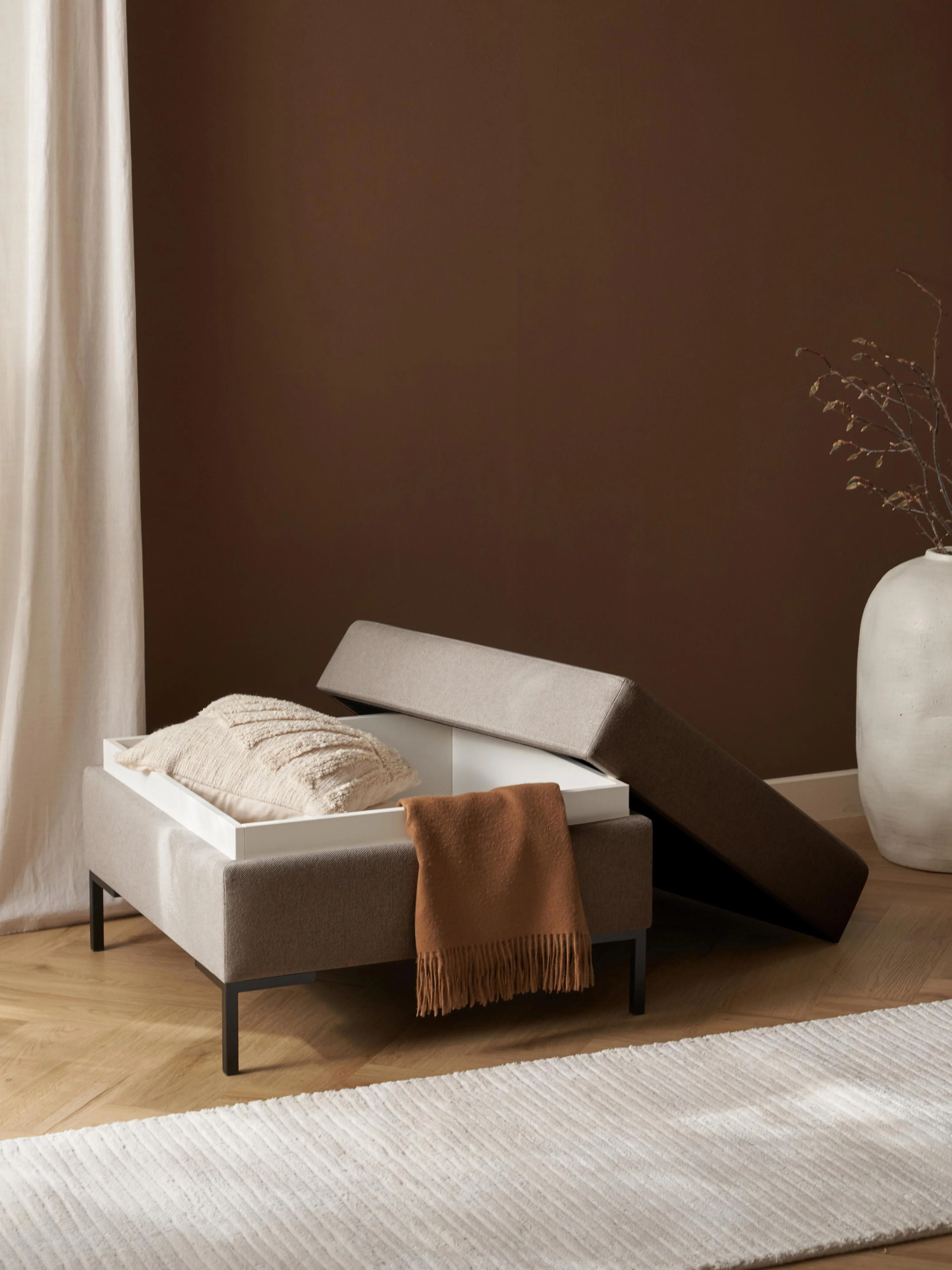 Sofa-Hocker Luna mit Stauraum