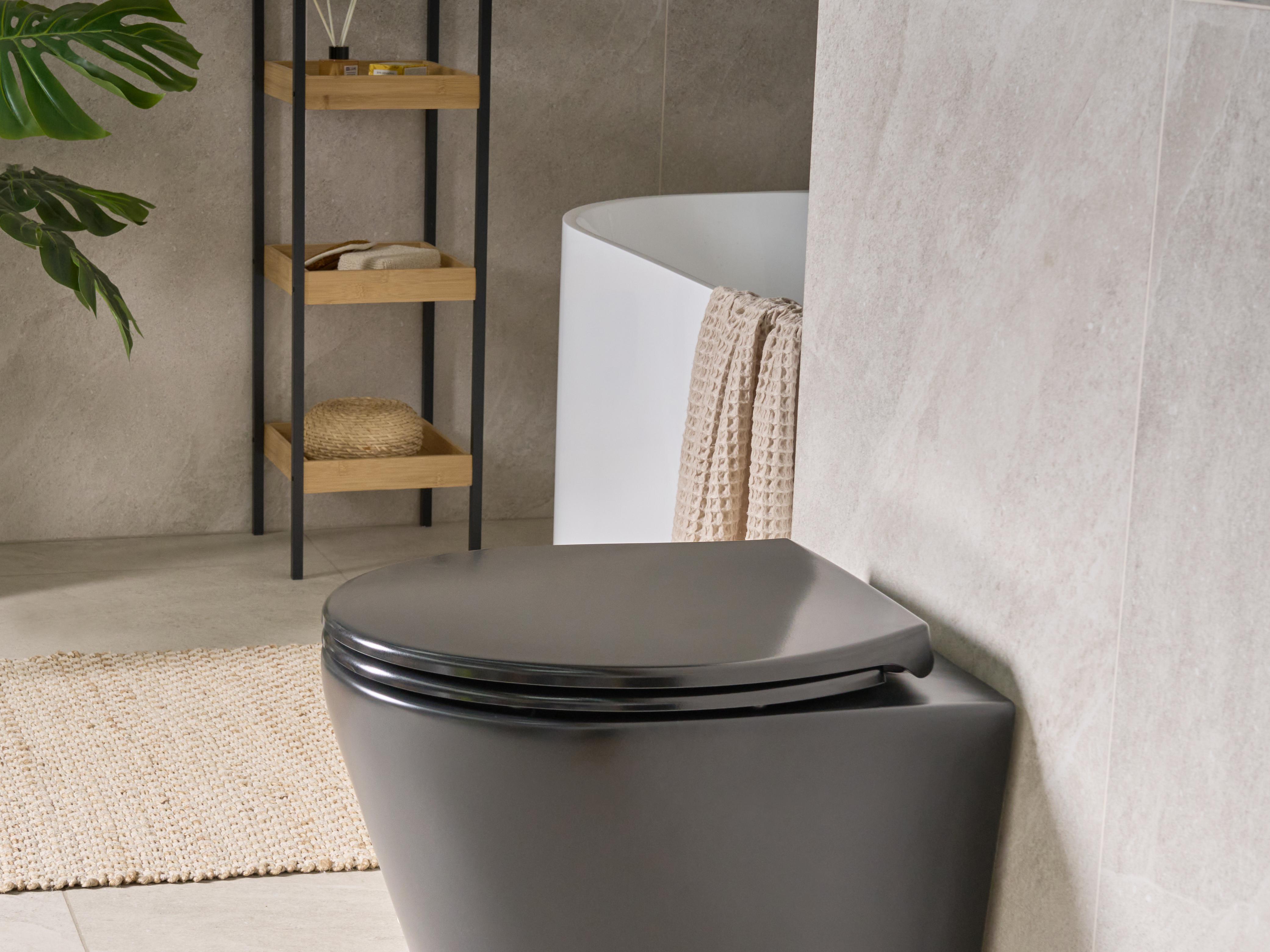 Toilet Seat PAPURI Soft Close Duroplast Black