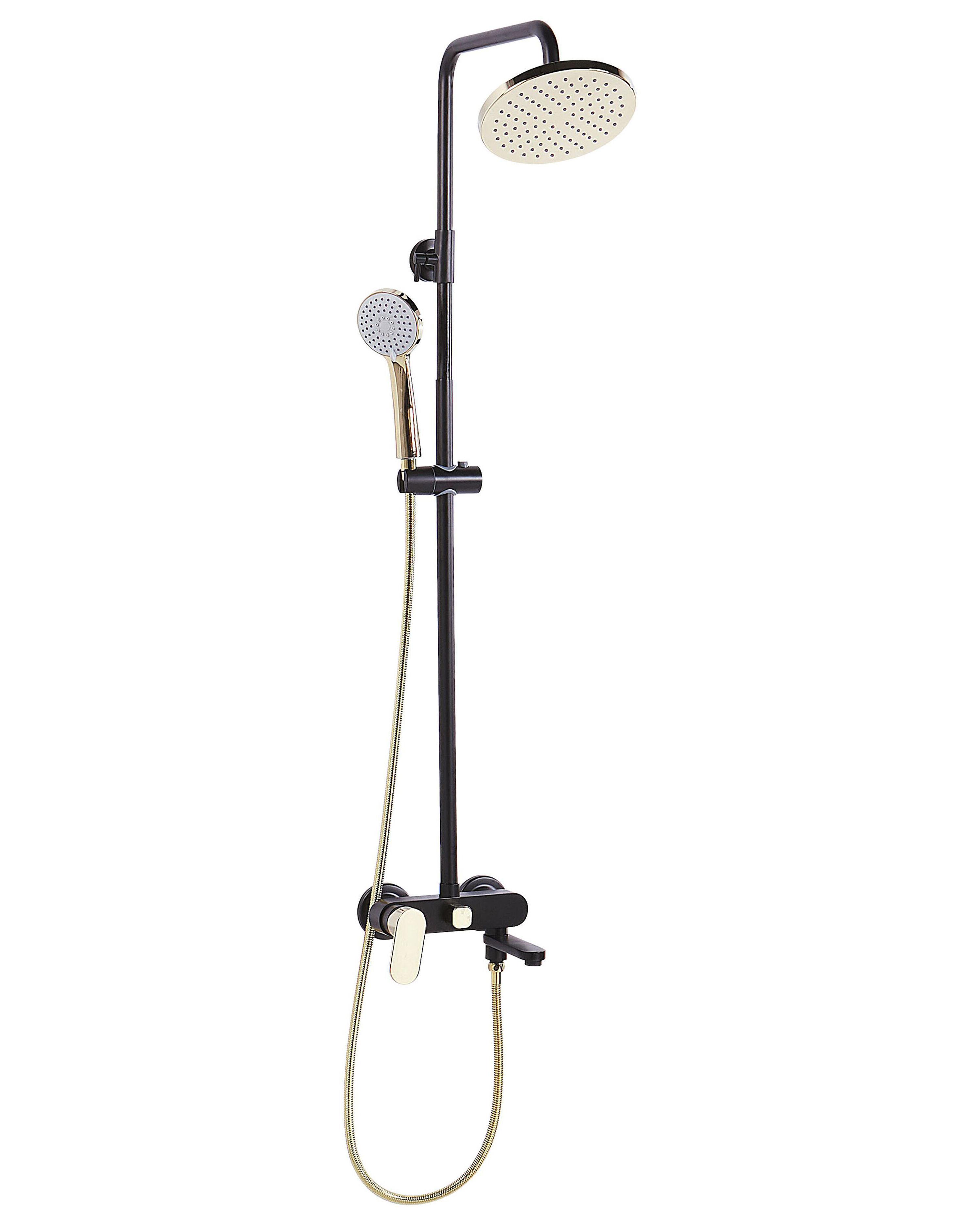 Mixer Shower Set with Rainshower GURARA Black/ Gold