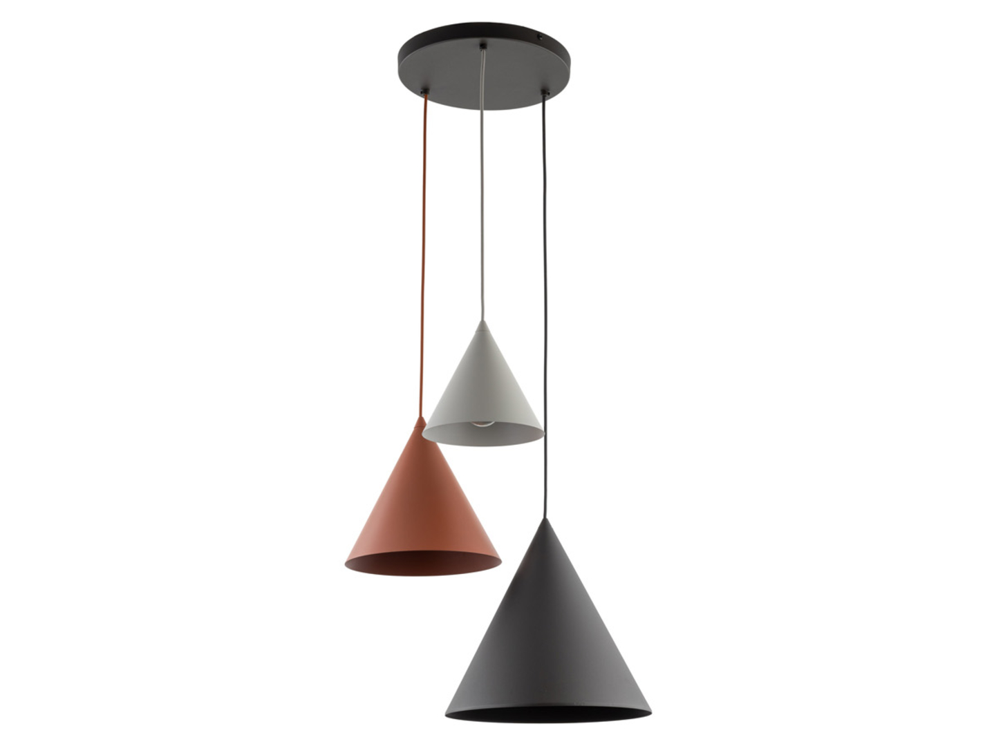 Lampa wisząca Cono Mix metalowa wielokolorowa
