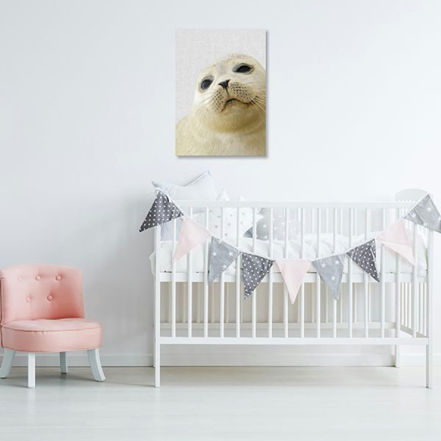 ANIMAL FUN - Tableau métal phoque 32x45