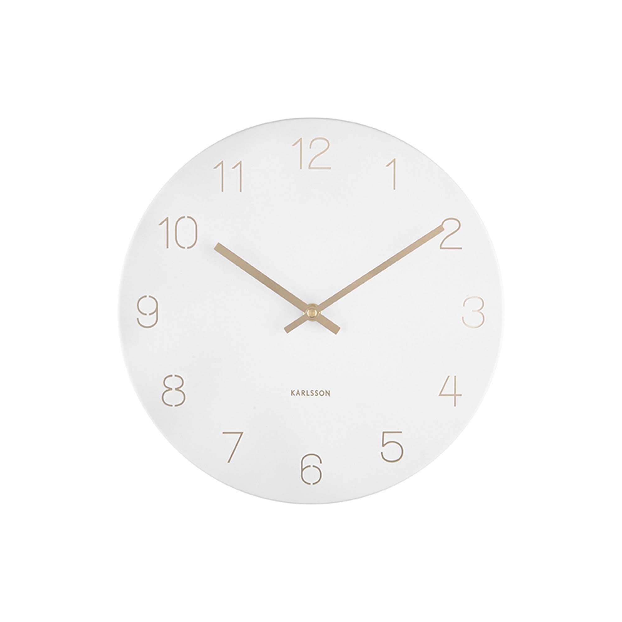 Karlsson wandklok Charm - wit - Ø30cm