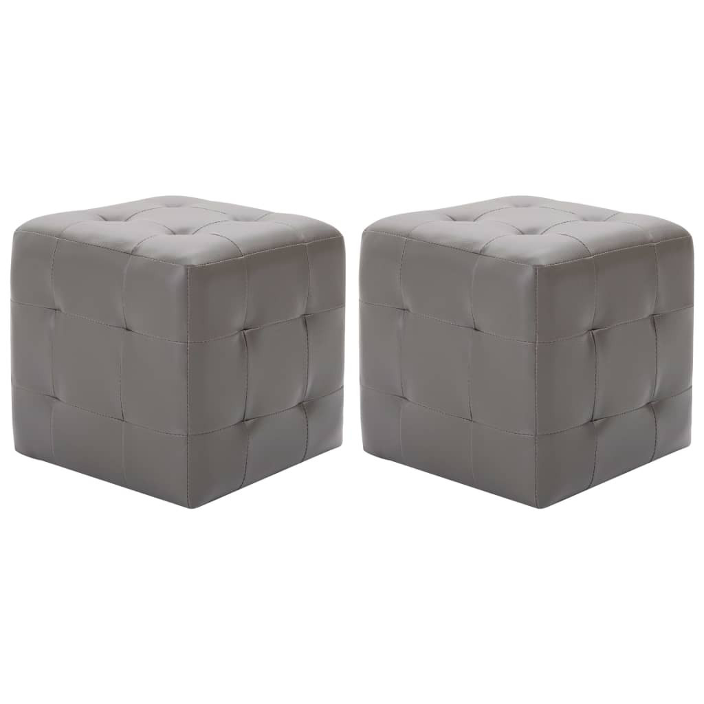 2x Szafka Nocna Stolik Komoda Szara Do Sypialni Pokoju Salonu 30x30x30 cm