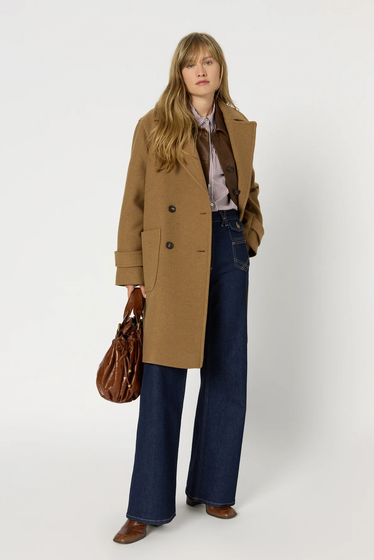 Manteau ample à boutonnage croisé - MERIEM