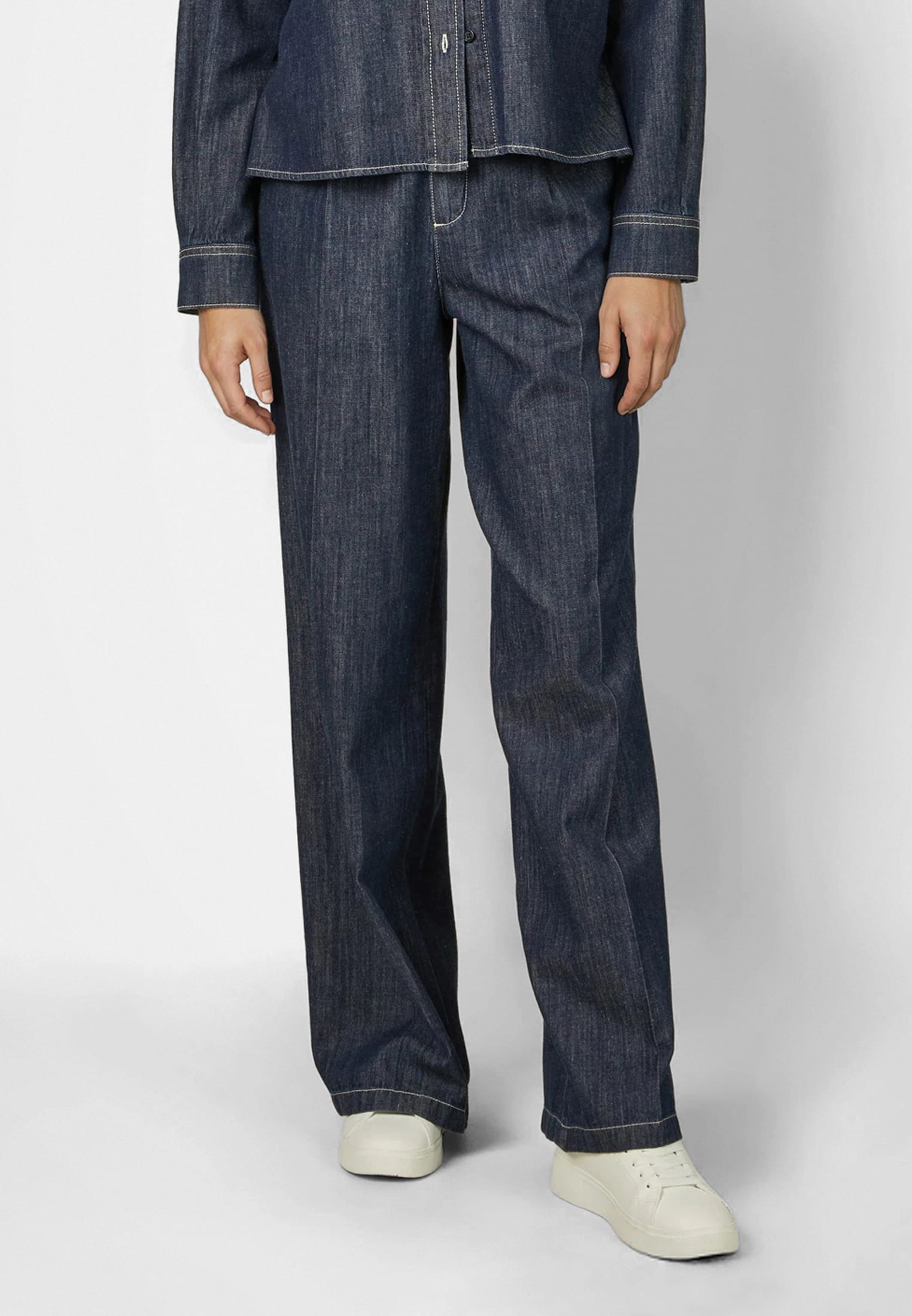 Wide Leg Jeans mit Rinse Wash