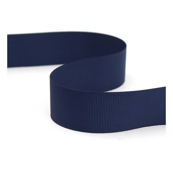 Navy Blue Grosgrain Ribbon 25mm x 5m