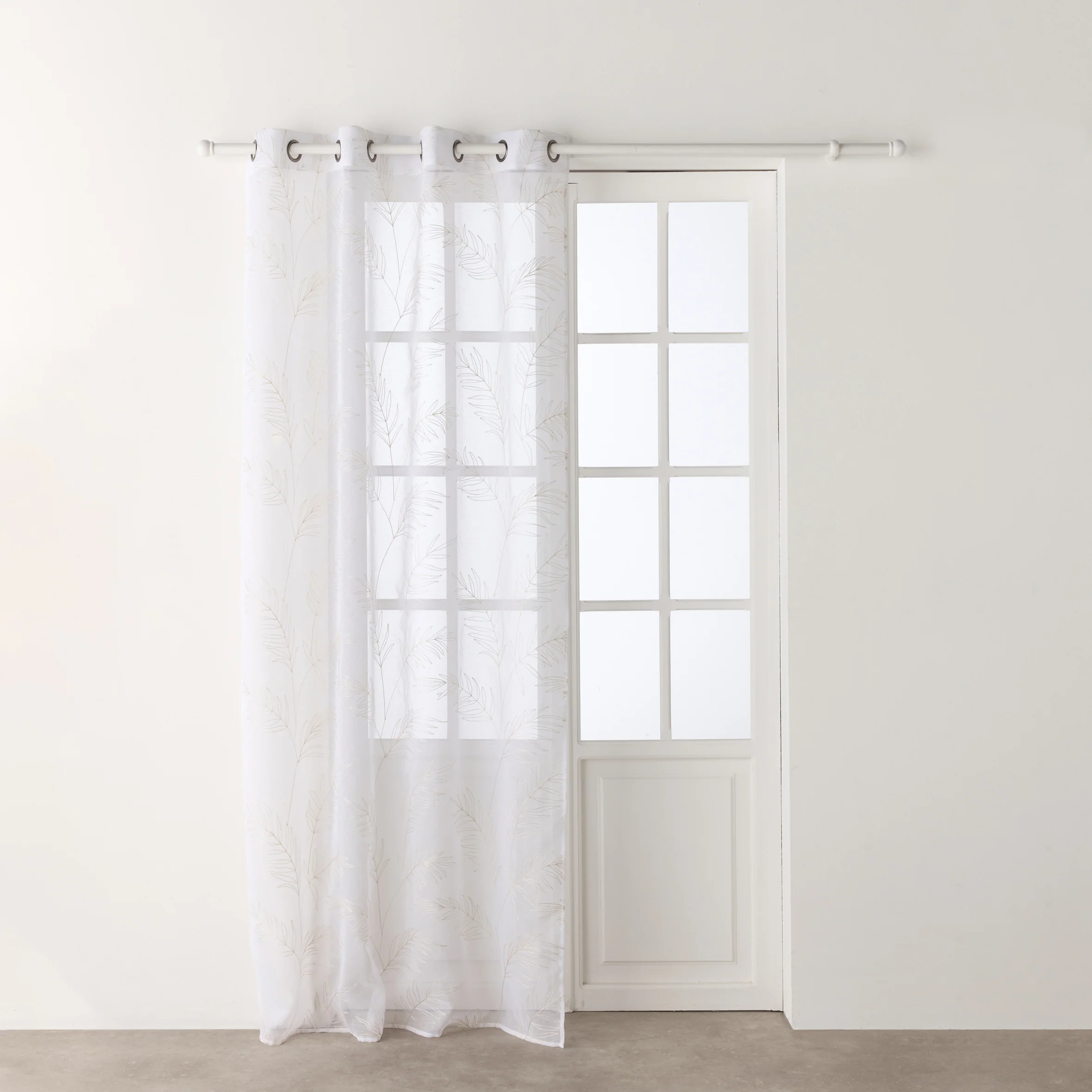 Voilage ARECA coloris beige clair 140 x 240 cm
