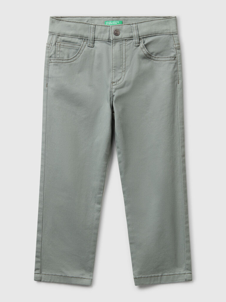Stretch cotton trousers