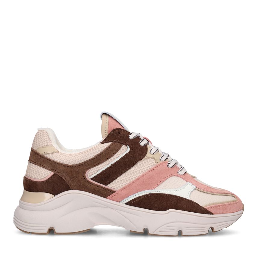 Manfield Roze suède sneakers