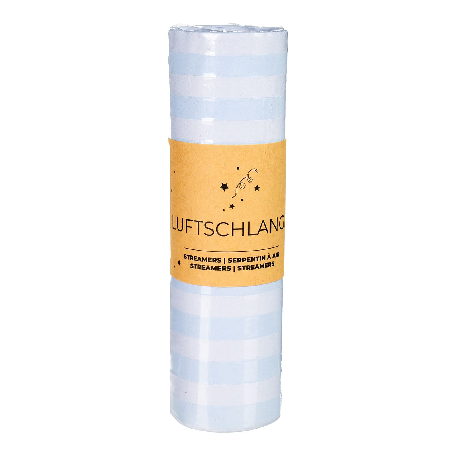 Luftschlangen Streifen Blau, ⌀ 3.5 cm, H 130 mm