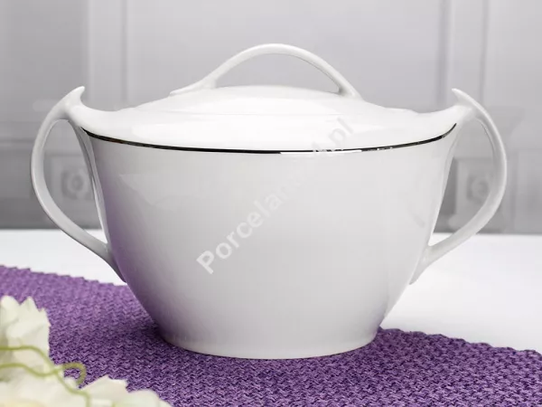 Serwis obiadowo - kawowy na 12 osób (72 el) Chodzież - Akcent 9718 PLATYNOWA LINIA