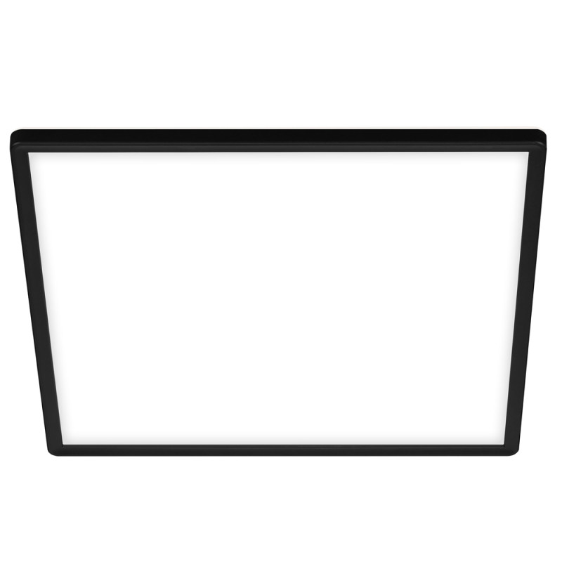 Plafonnier LED Slim noir 42 x 42 cm blanc neutre 3000 lm 22 W BRILONER