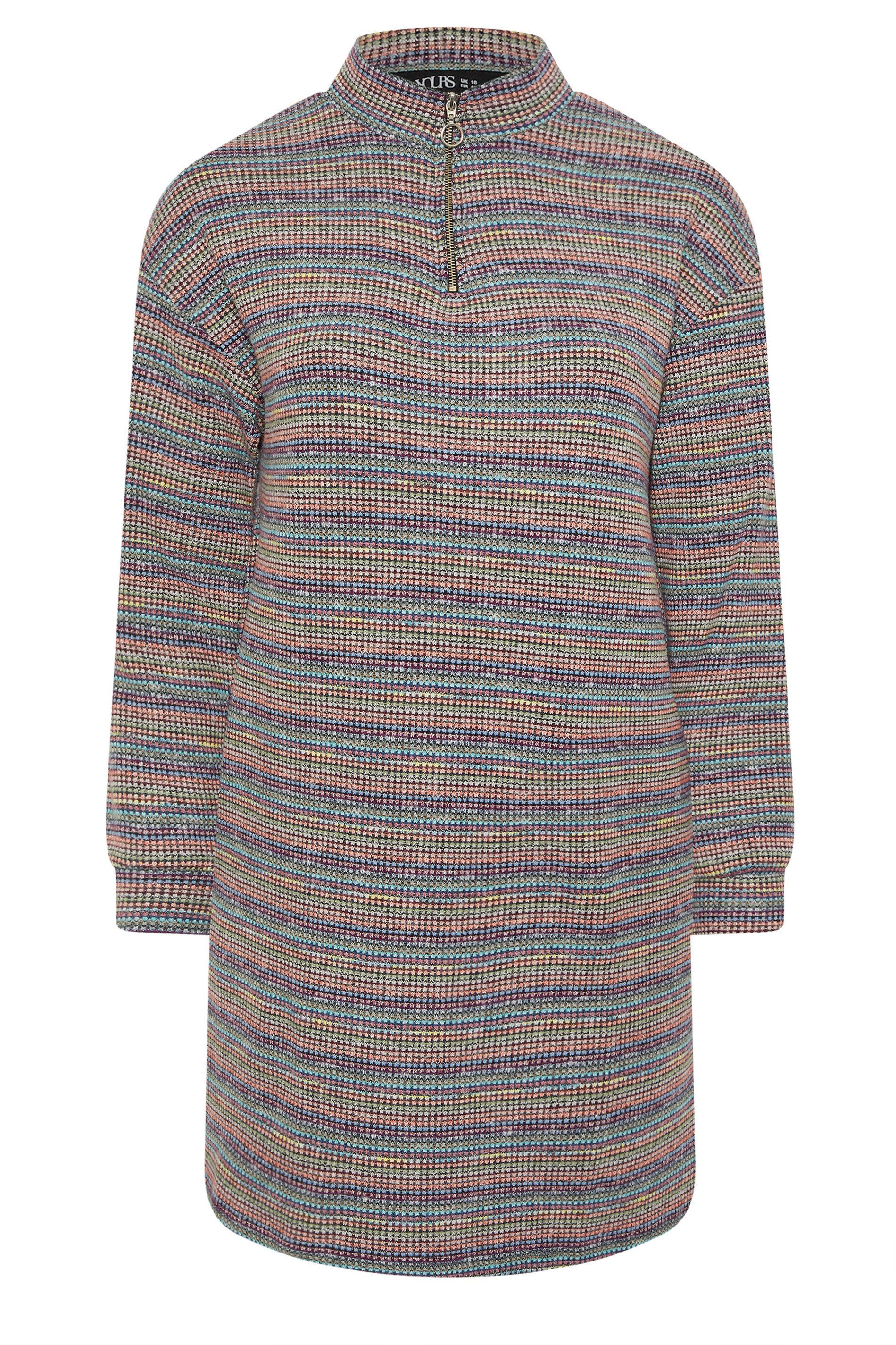 Yours Quarter Zip Jumper Dress