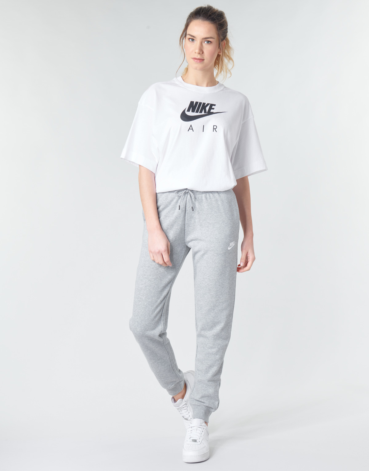 Nike - W NSW ESSNTL PANT REG FLC - Grey / White
