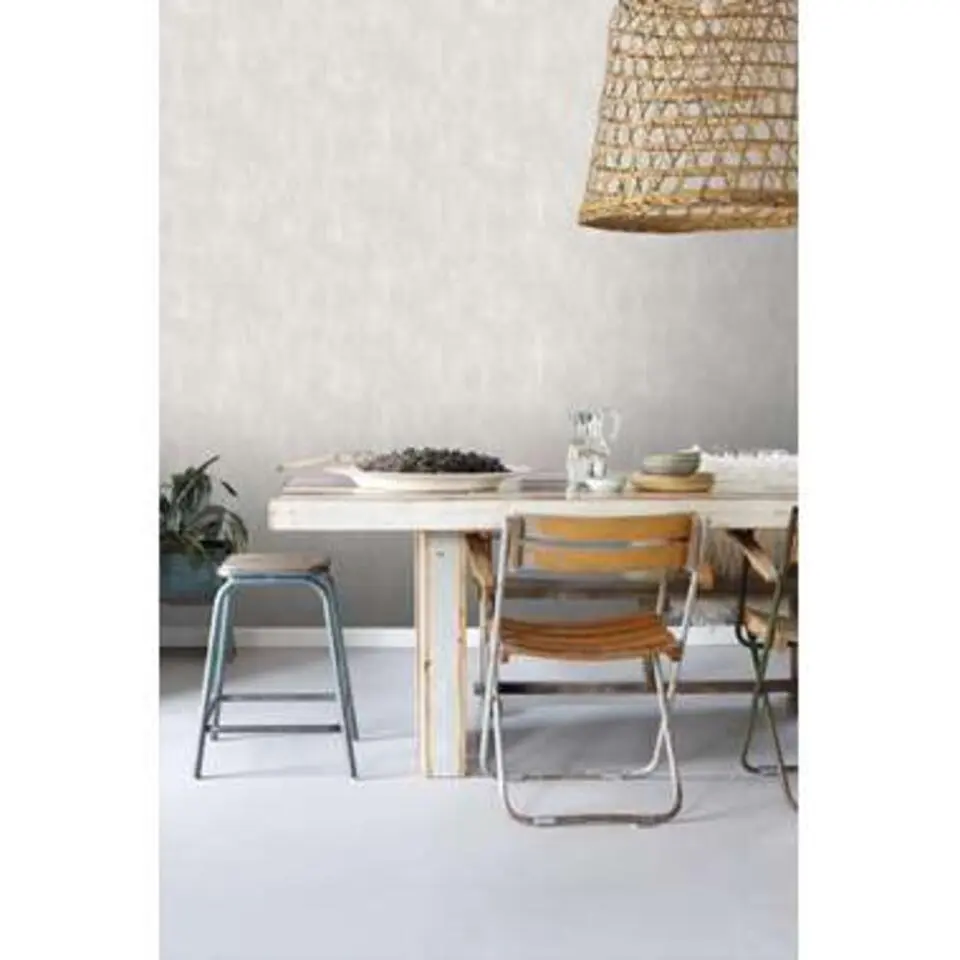ESTAhome behang - geschilderd effect - grijs - 53 cm x 10,05 m