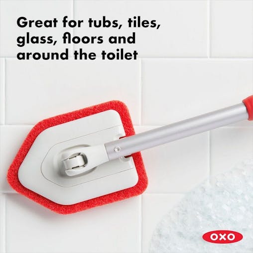 OXO Good Grips Extendable Tub & Tile Scrubber Soft Grip