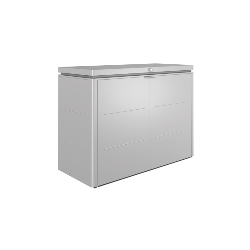 Armoire de jardin HighBoard argentée 1,6 x 0,7 x 1,18 m BIOHORT