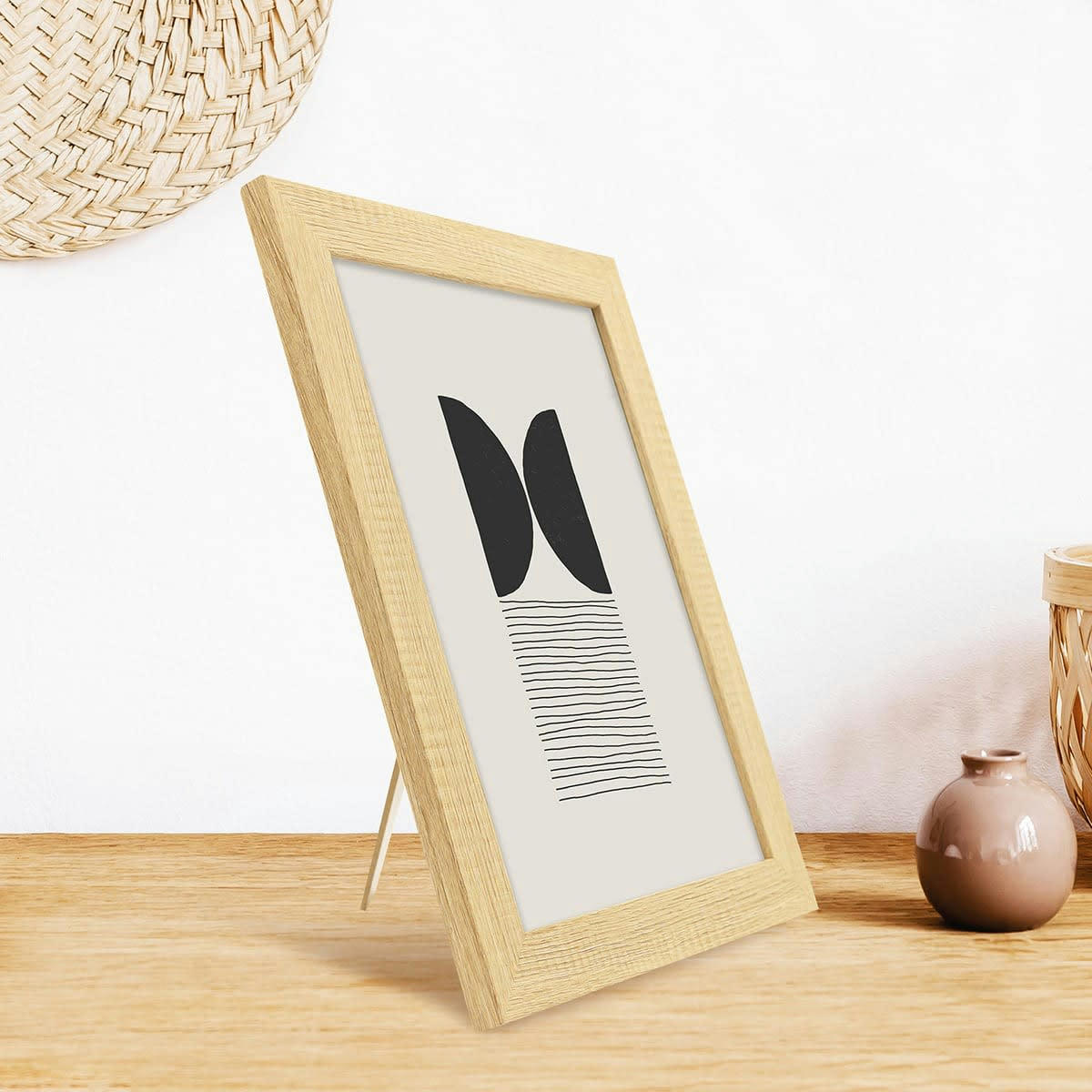 ETERNEL - Cadre photo design bois clair 18x24 cm bois reconstitué fsc