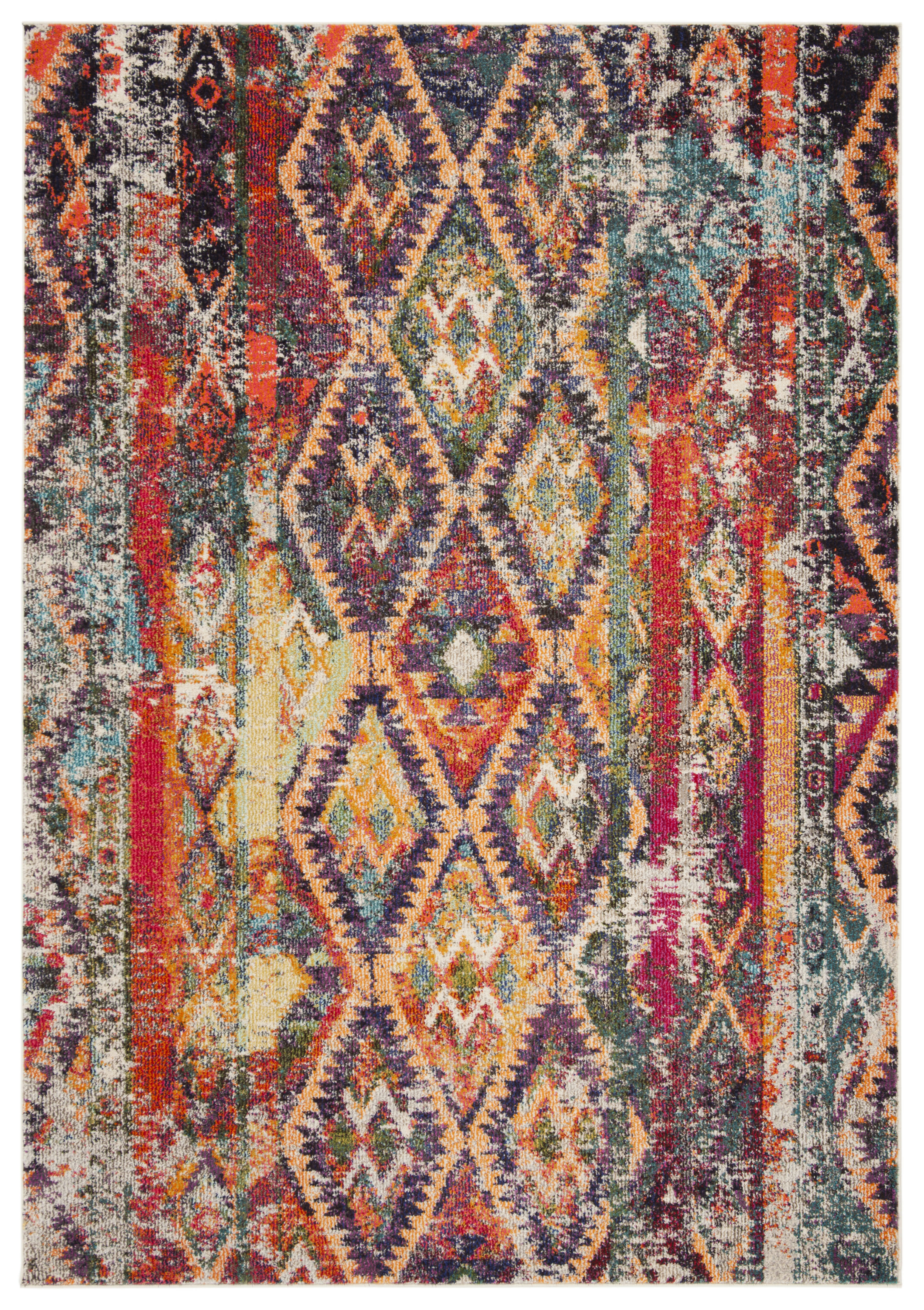 MONACO - Tapis de salon interieur en violet & orange, 155 x 231 cm