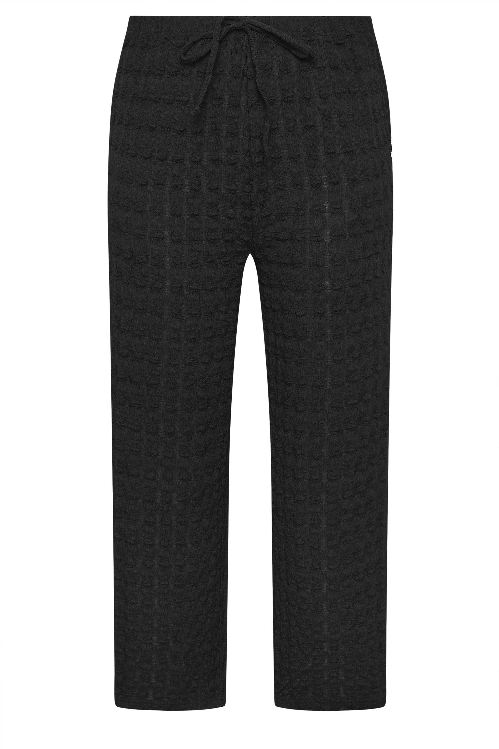 Yours Bubble Textured Wide Leg Trousers