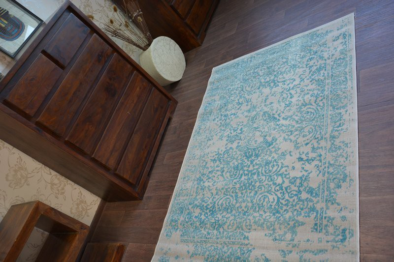 Dywan Vintage 22208/054 turkus / krem rozeta klasyczny 140x200 cm