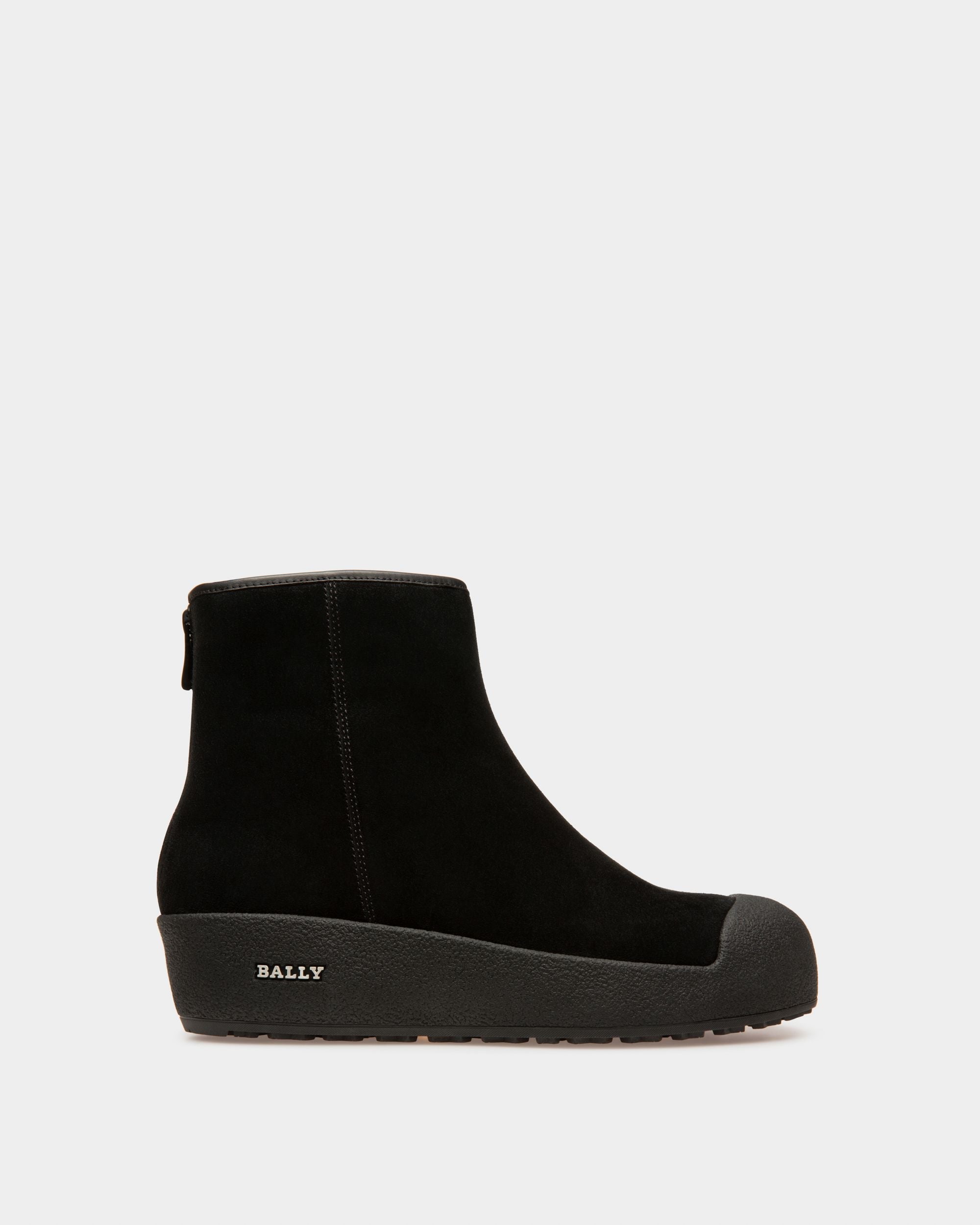 Guard Leder-Schneestiefel In Schwarz