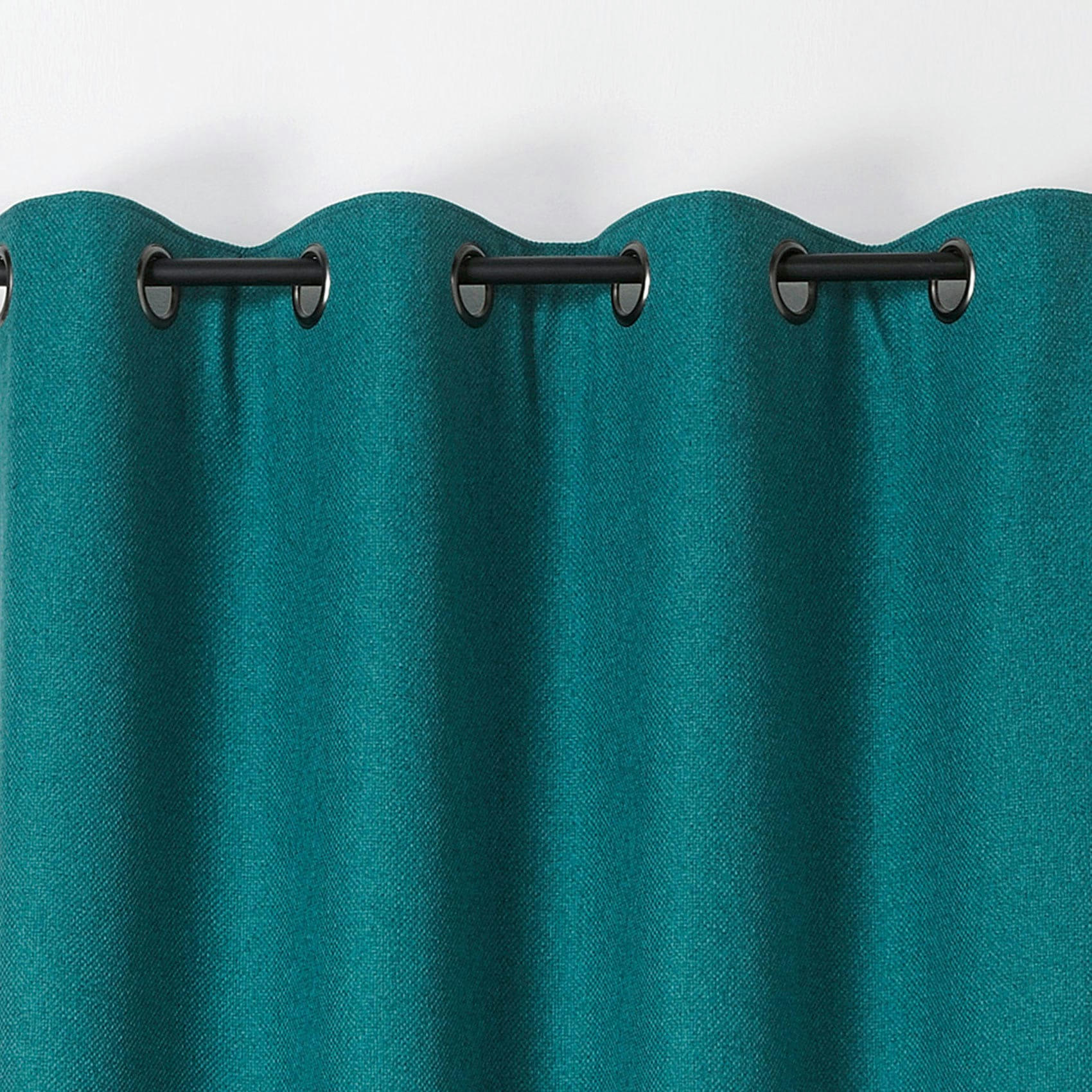 - Rideau obscurcissant et isolant boreal polyester bleu paon 140x260 cm