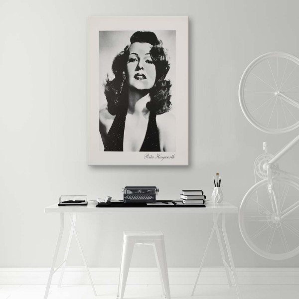 Feeby Obraz na płótnie Rita Hayworth czarno biały 40x60