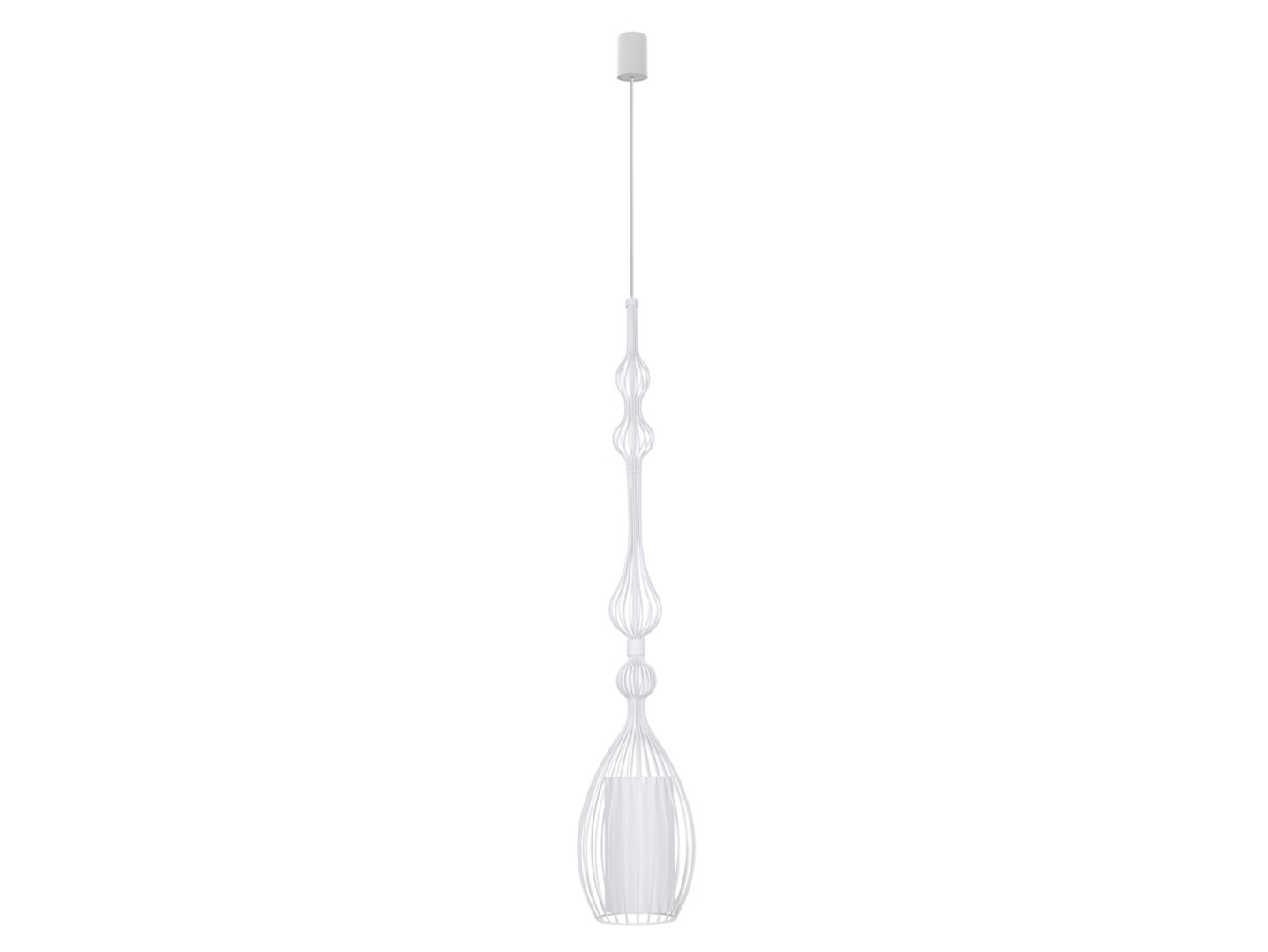 Lampa wisząca Abi stalowa biała