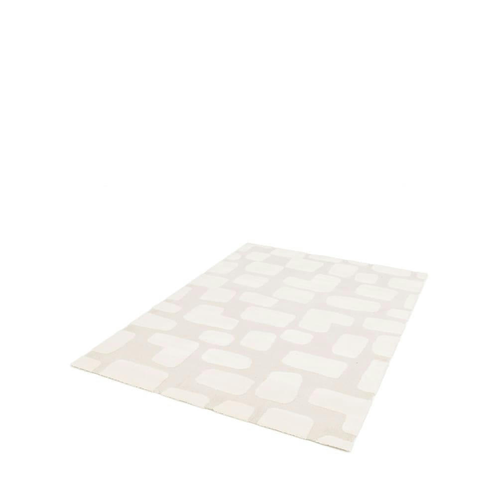 ELIM I - Tapis contemporain à motif géométrique ecru 120x170 cm