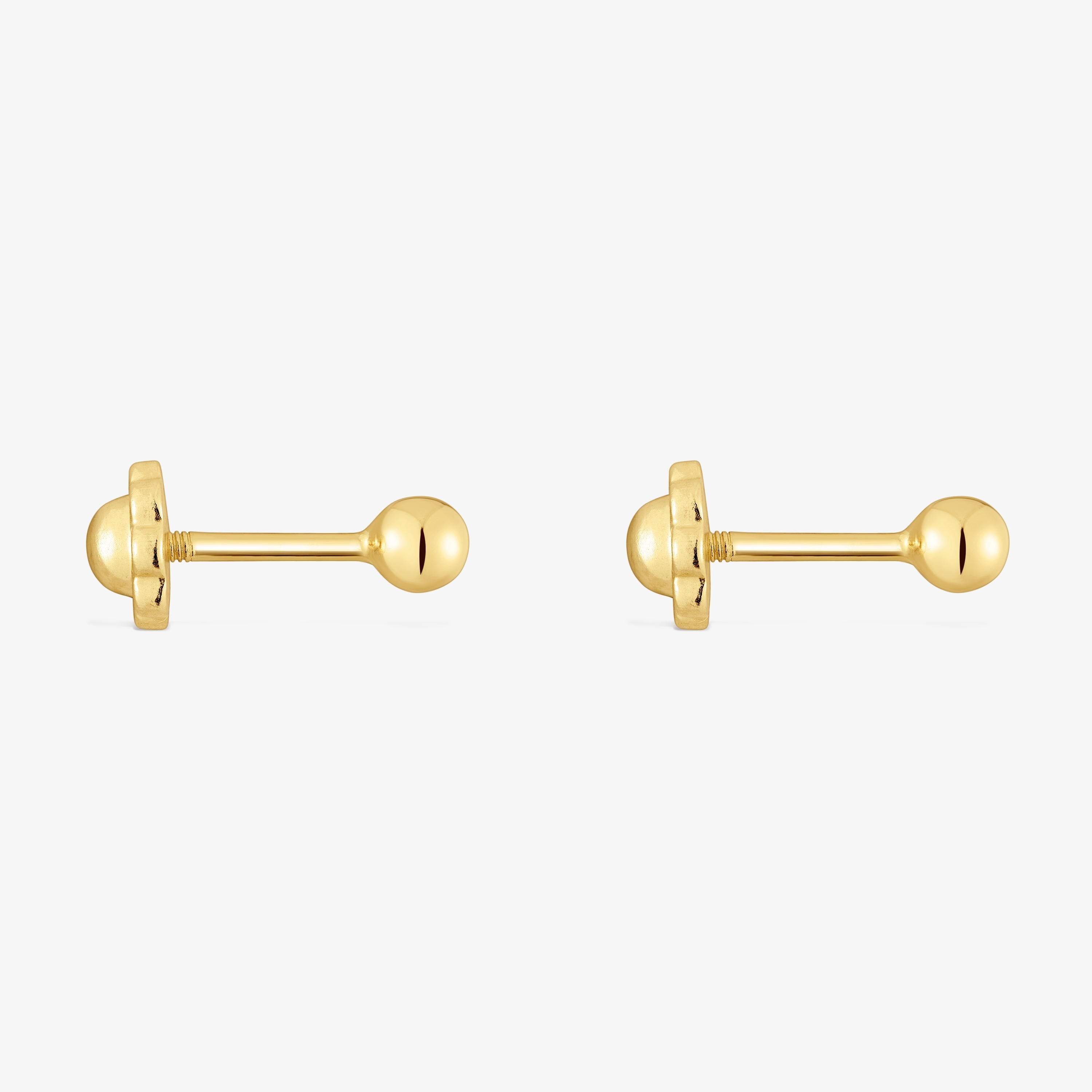 Pendientes de oro 3 mm Basics