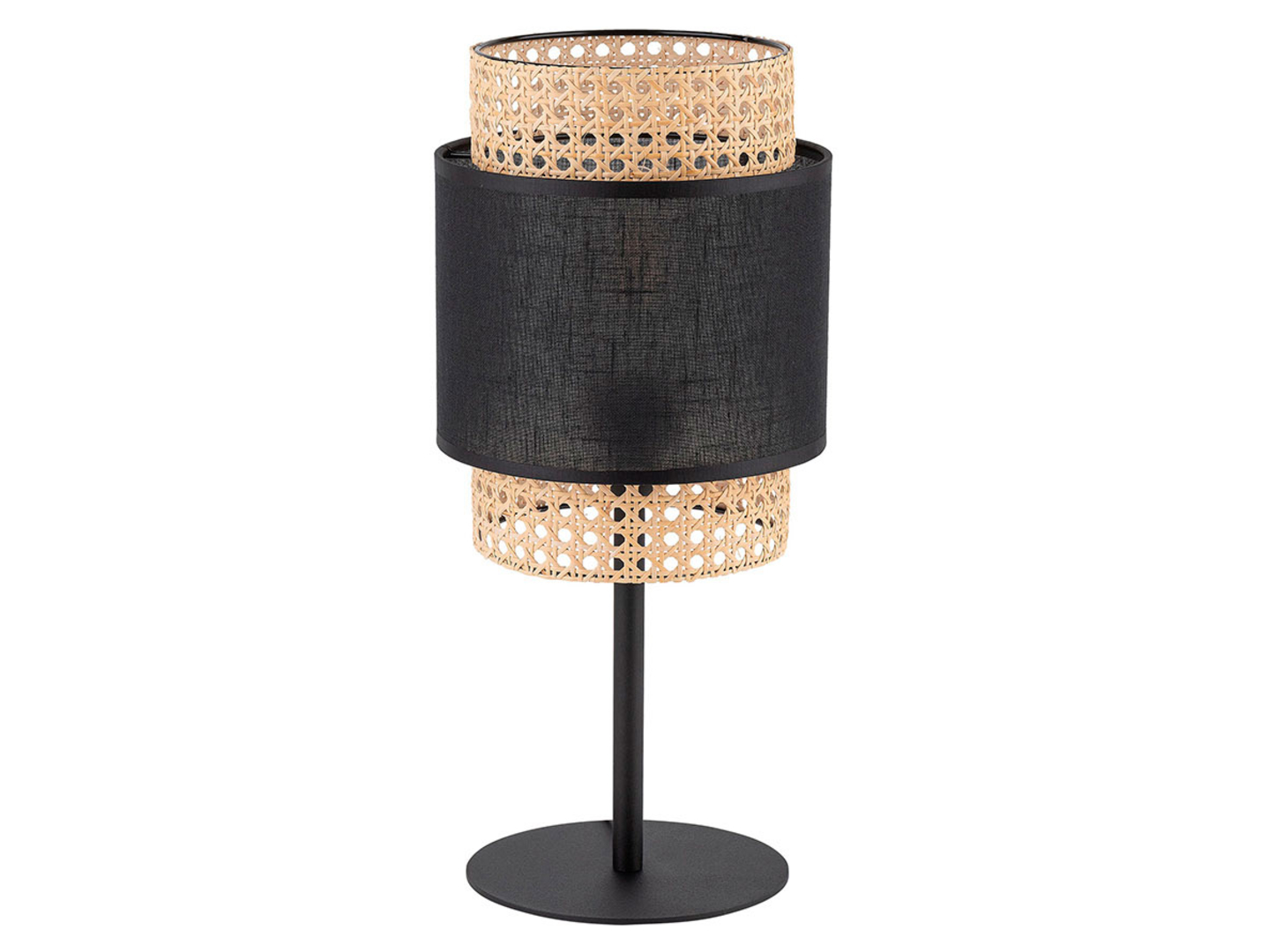 Lampa stołowa Boho Black metalowa beżowo-czarna
