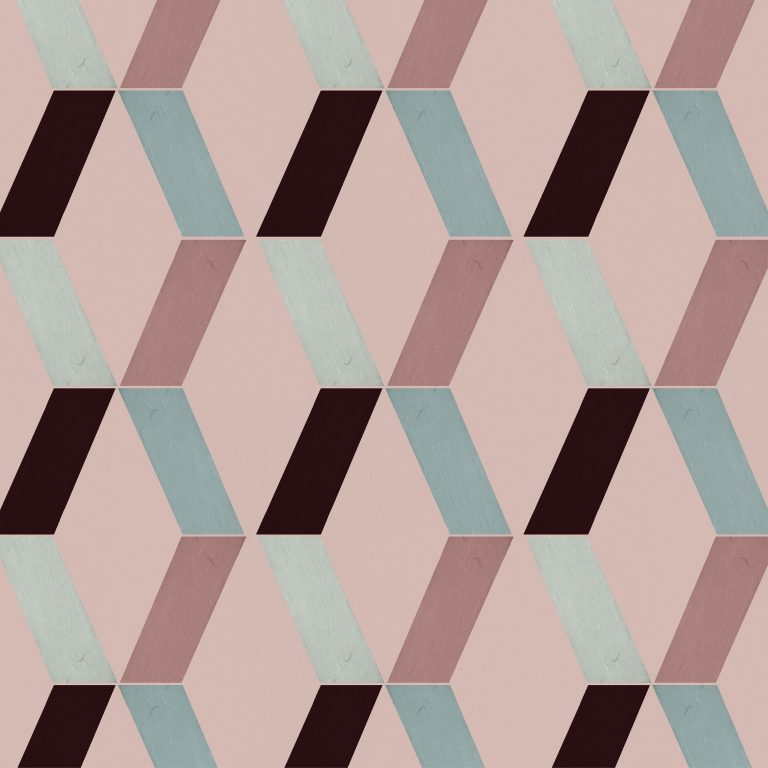 Catchii Behang Zigzag Franky roze multi