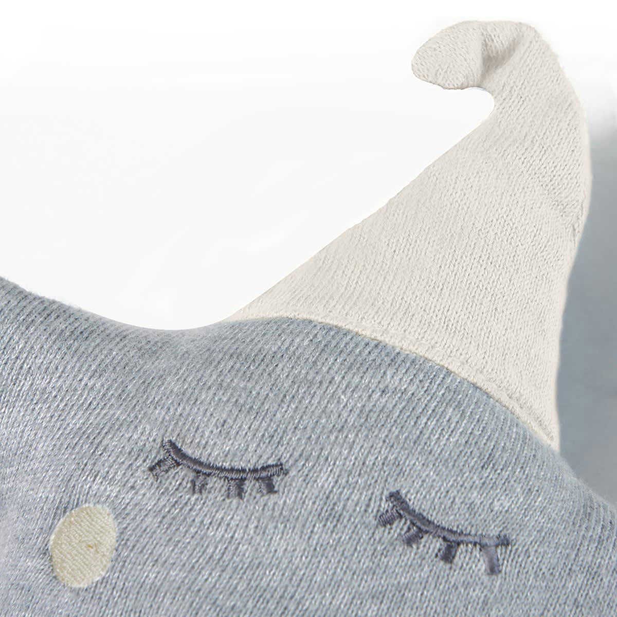 - Peluche musicale bébé en coton tricoté étoile ivoire 22x22 cm