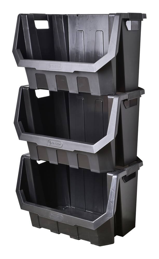 Tactix Wall Mountable Multi-Purpose Stacking Bin, 40-L