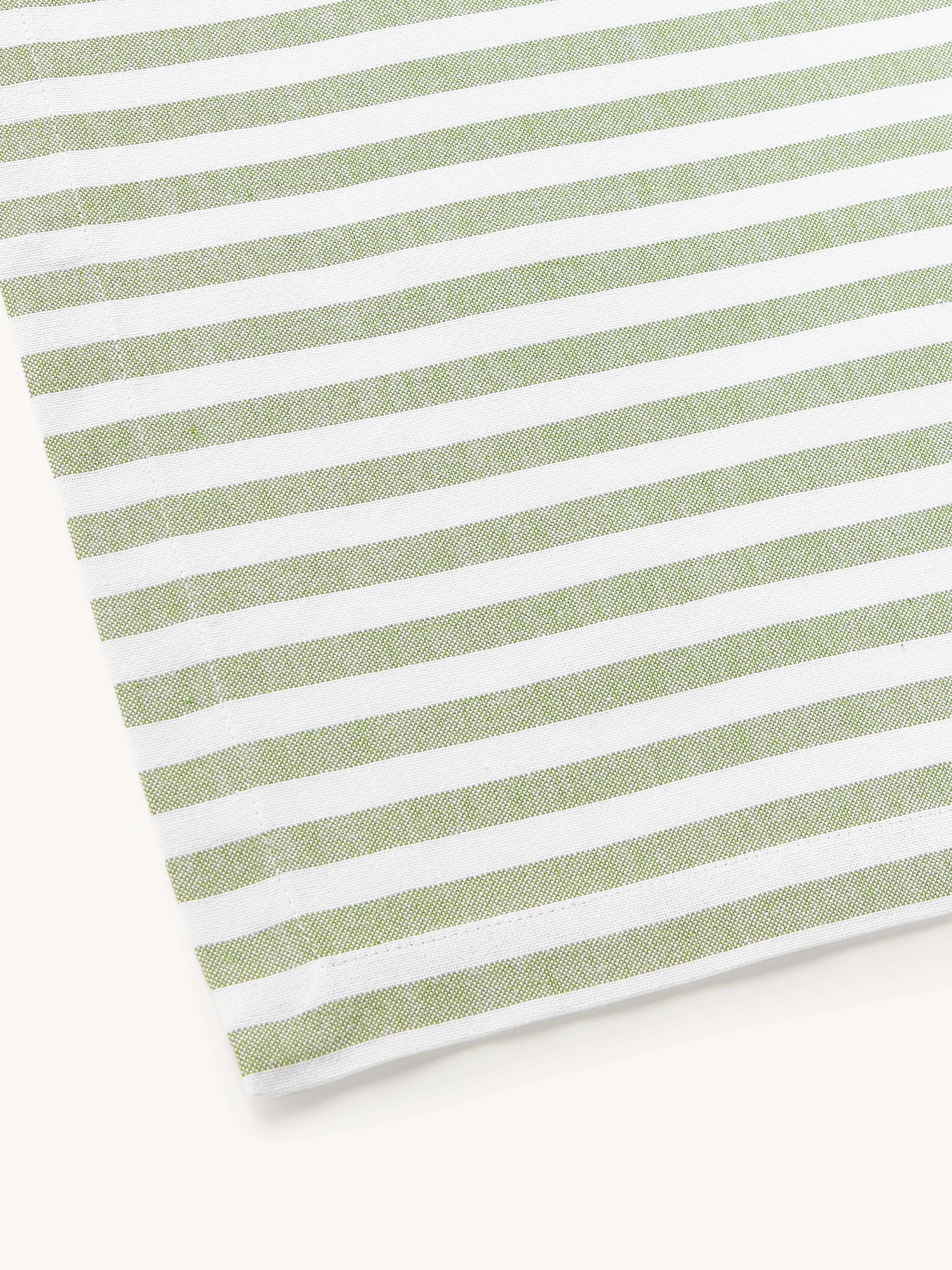 Gestreifte Tischsets Melony mit gestickten Motiven, 2er-Set