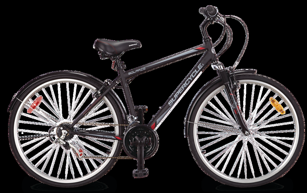 Supercycle Solaris Hybrid Bike,  700C, Black/Grey