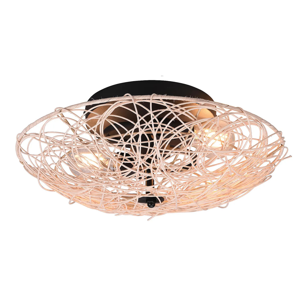 Trio Leuchten plafondlamp Lovis - 2 lichts - 40 x 14  cm - zwart beige