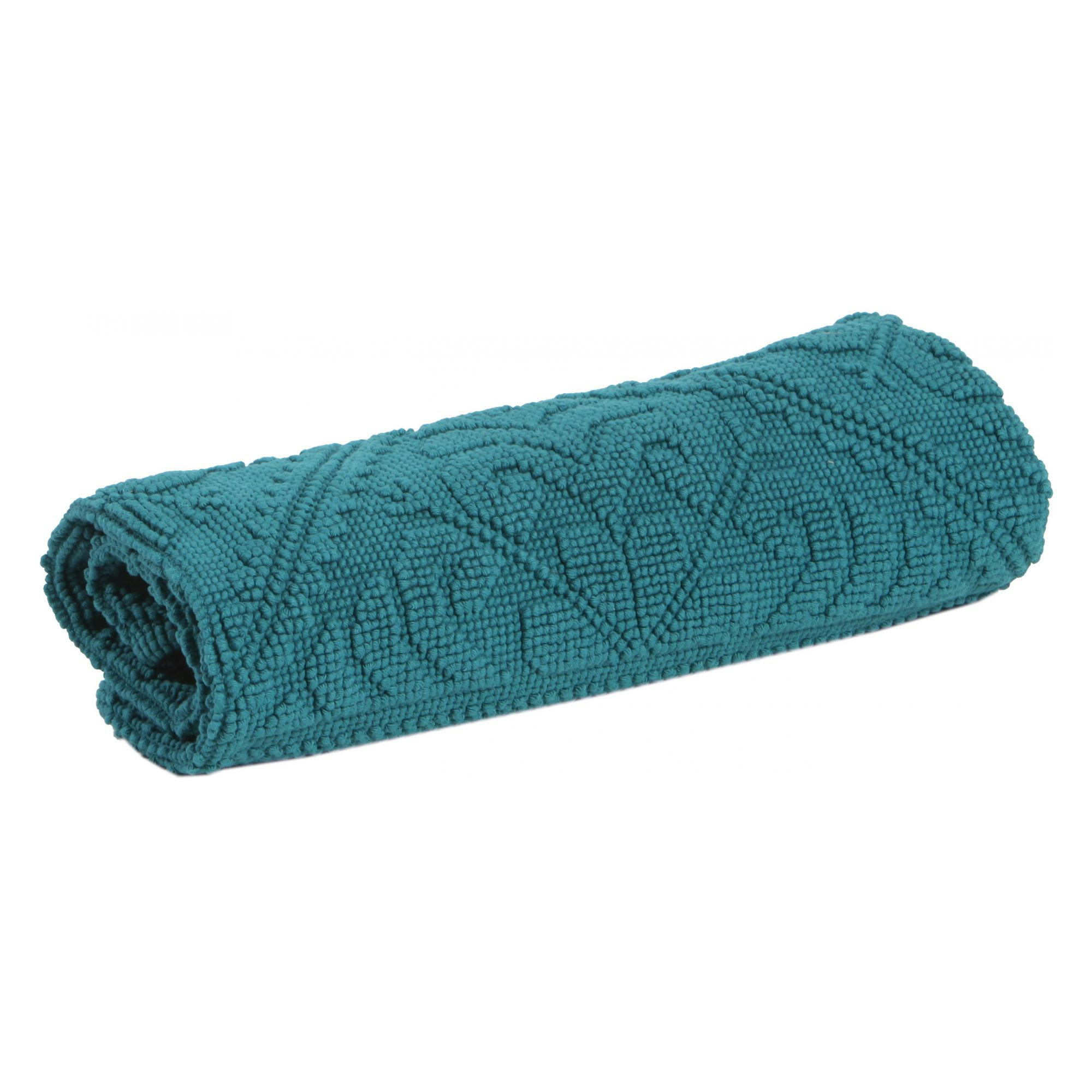 ENZO - Tapis de Bain  en coton peacock 54 x 64