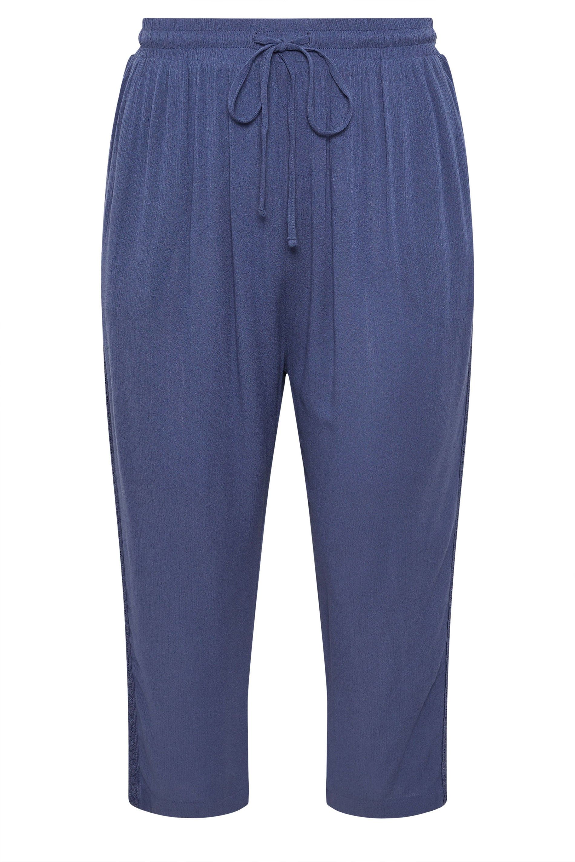 Yours Textured Crop Trousers