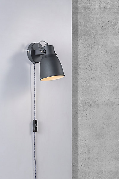 Applique murale Adrian E27 25W IP20 Ø12.5 H.20.2 x L.20 cm métal noir
