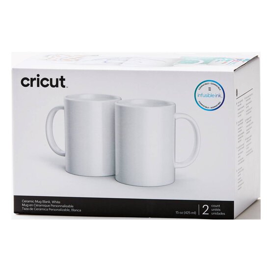 Cricut Ceramic Mug Blank 425ml 2 Pack