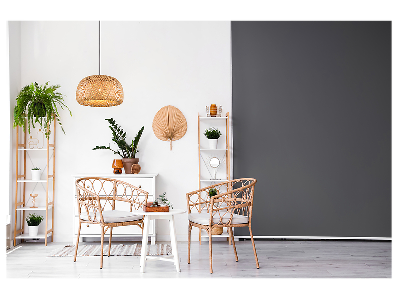 Lampa wisząca Java bambusowa beżowa